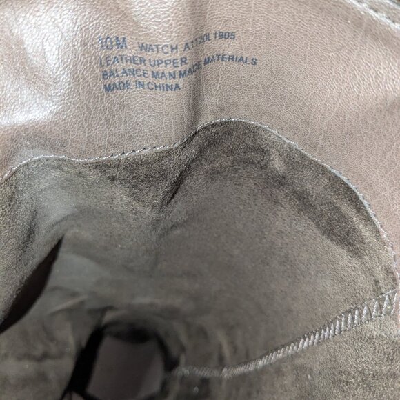 Franco Sarto Wedge Knee-High Suede Boots – Size 10 (Gray) • Full Side Zip - Picture 6 of 6